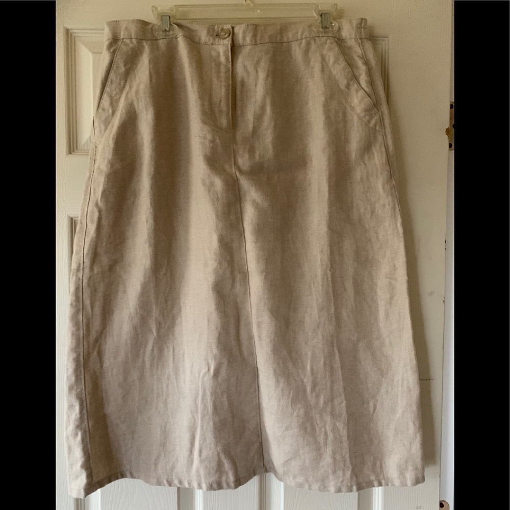 LL Bean linen skirt size 14